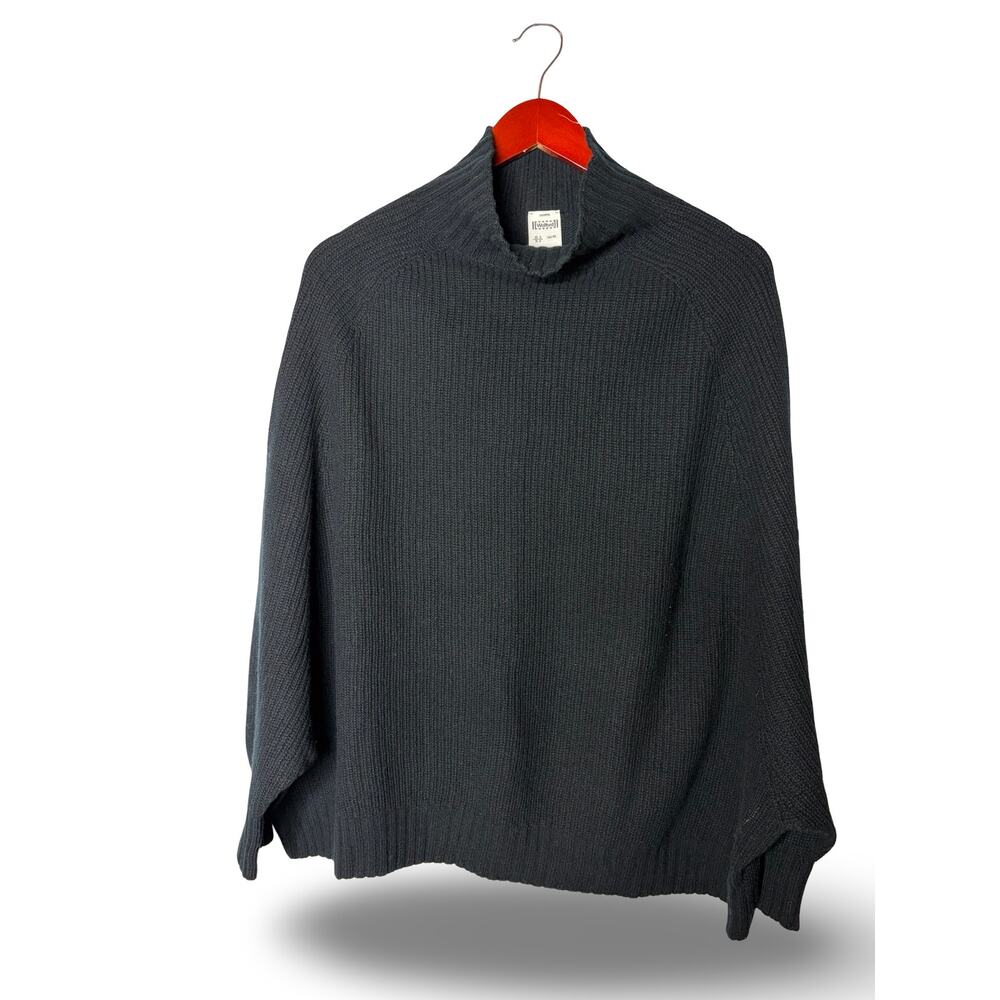 Wolford Black 100% virgin wool turtleneck sweater sz XS/S